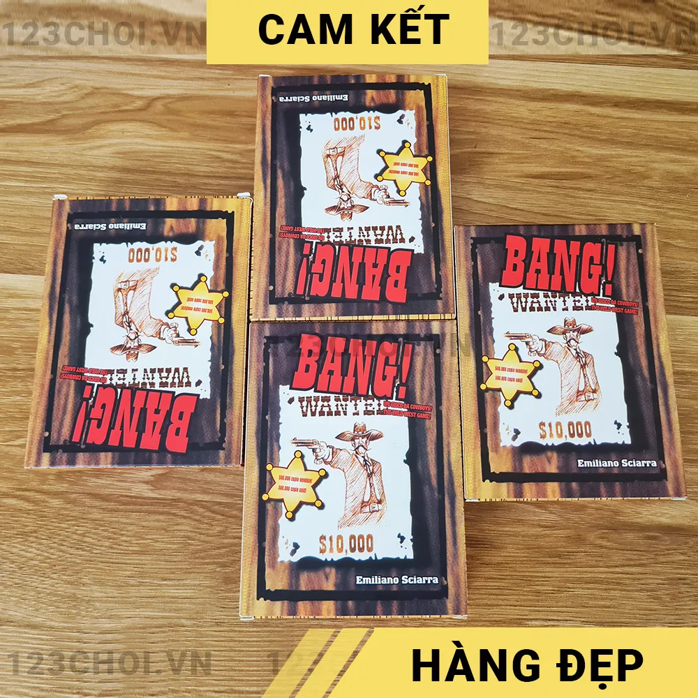 Bộ đồ chơi thẻ bài Bang bản tiếng Việt - Board game Mafia nhập vai cao bồi Mỹ hấp dẫn, cho 4 - 7 người chơi [GIÁ RẺ ĐẶC BIỆT]