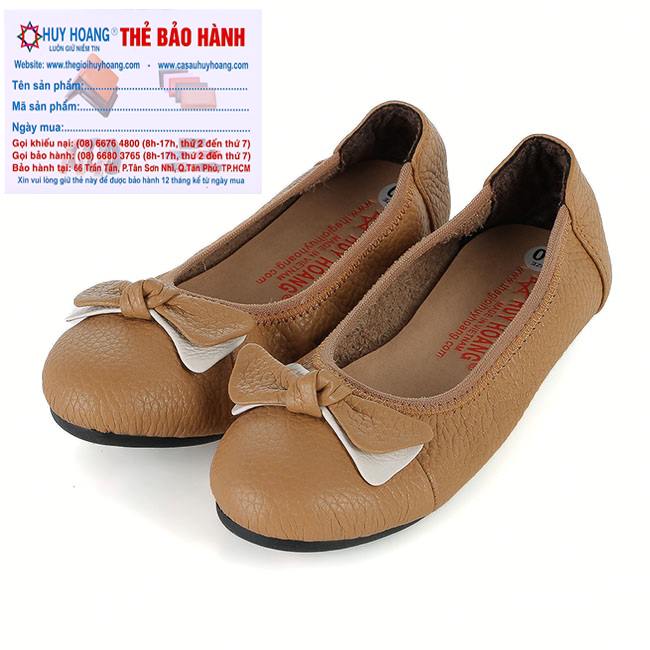 Giày trẻ em nữ  da bò màu da TH7860