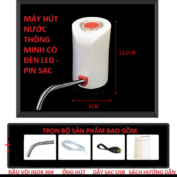 Máy hút nước bình mini tự động, thông minh tiện dụng