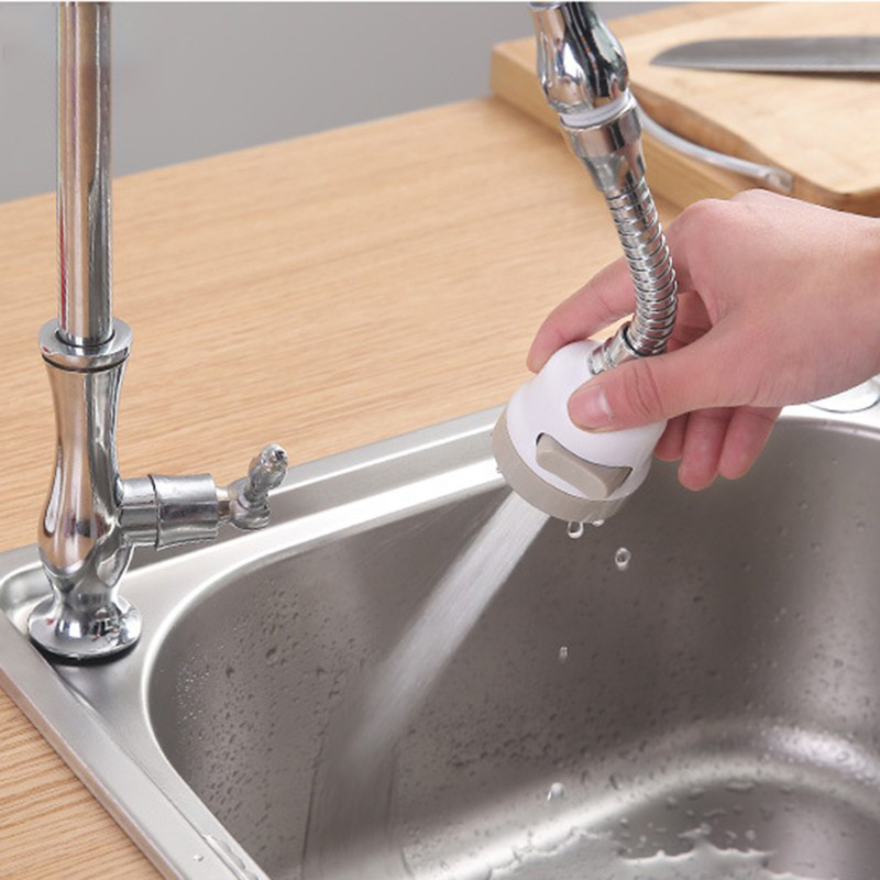 Đầu vòi phun nước áp lực cao,đầu vòi rửa chén tăng áp - Đầu nối vòi rửa bát tăng áp xoay 360 độ, Chất liệu inox cao cấp