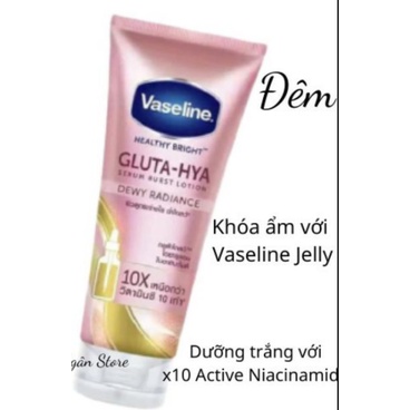 Dưỡng Thể Vaseline Healthy Bright Gluta-Hya Serum Burst 330Ml