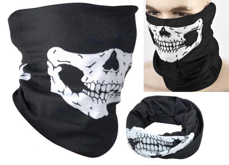 combo Khăn trùm đầu Ninja Fullface + Găng Tay Chống Nắng Xỏ Ngón màu đen