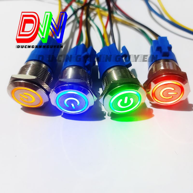 Nút nhấn tự giữ 22mm 5 chân 1no 1nc