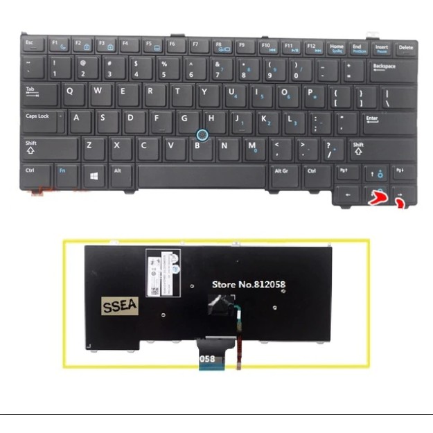 Bàn phím laptop dell latitude 12 14 7000 e7420 e7240 e7440
