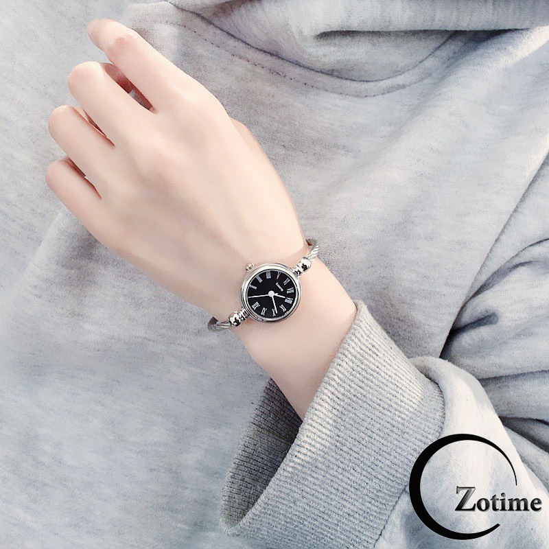 Đồng hồ nữ đeo tay thời trang dây thép mặt số và la mã  ZO28