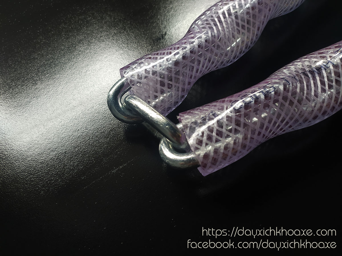 Wire chain lock motorcycle Aurae - DX2A (Chain 8mm - White - 62 cm)