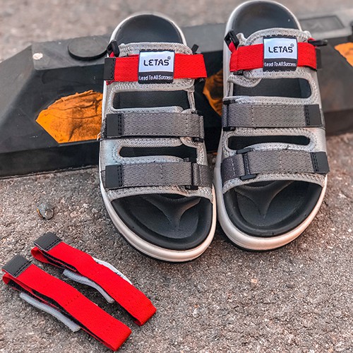 Sandal Nữ,Nam Đế Cao Letas D1001 Đỏ Tro