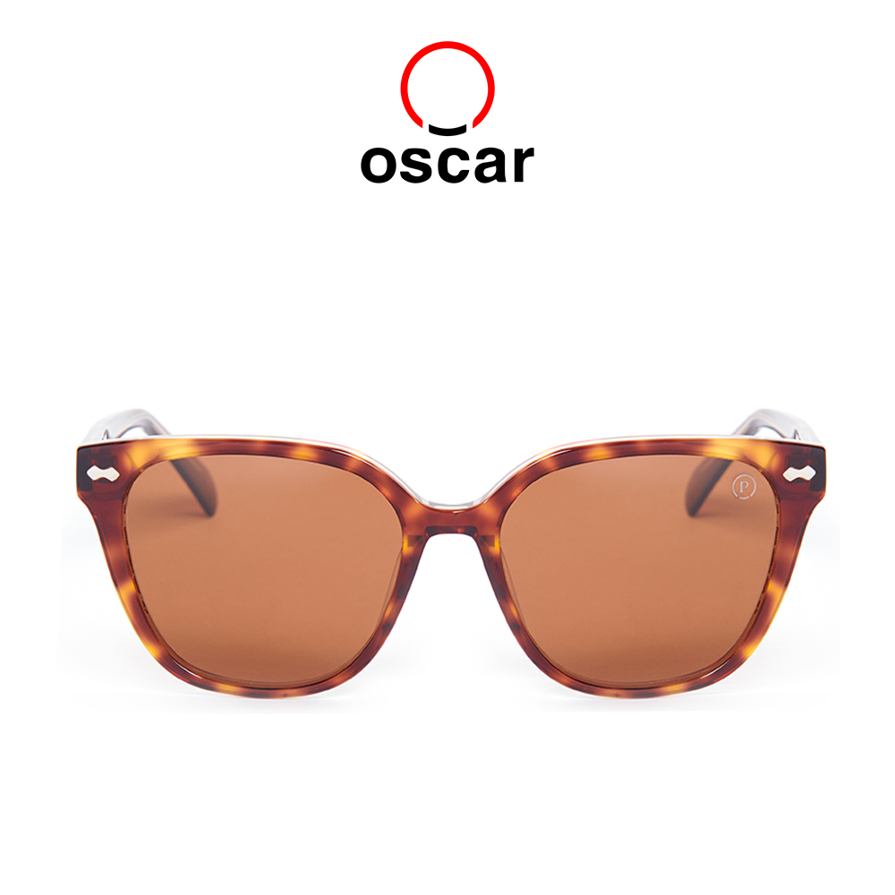 Kính mát nữ thời trang Pierre & Oscar tròng chống tia UV cao cấp, thiết kế gọng nhựa kết hợp bản kề kim loại sang trọng POWSGA 015 (BRW)