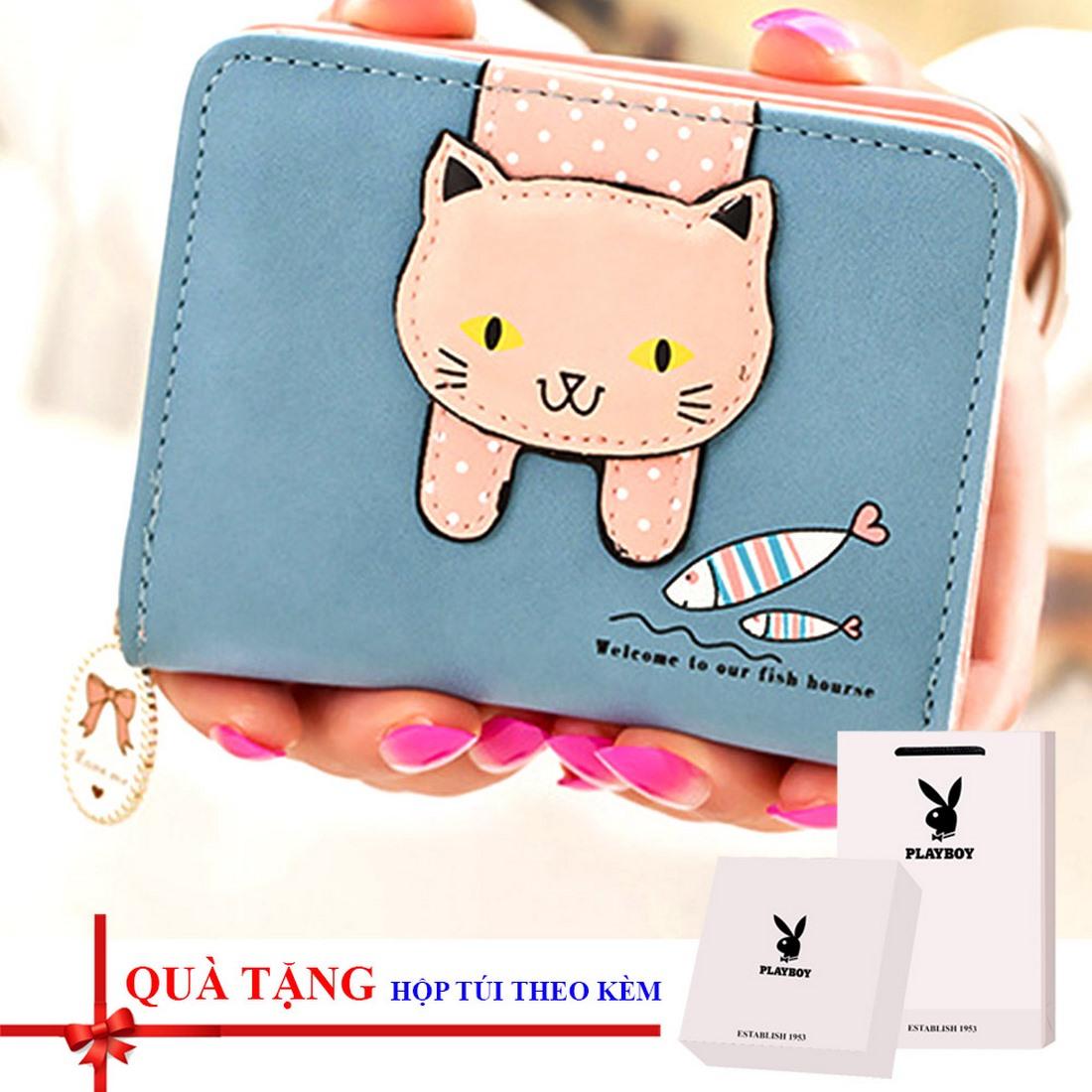 Ví / bóp nữ mini cao cấp, full hộp túi làm quà tặng (Ví gấp)