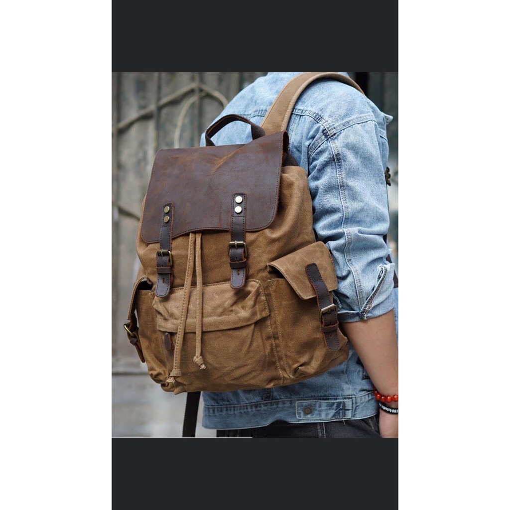 Balo canvas HUTALEATHER  thời trang cao cấp VNA20