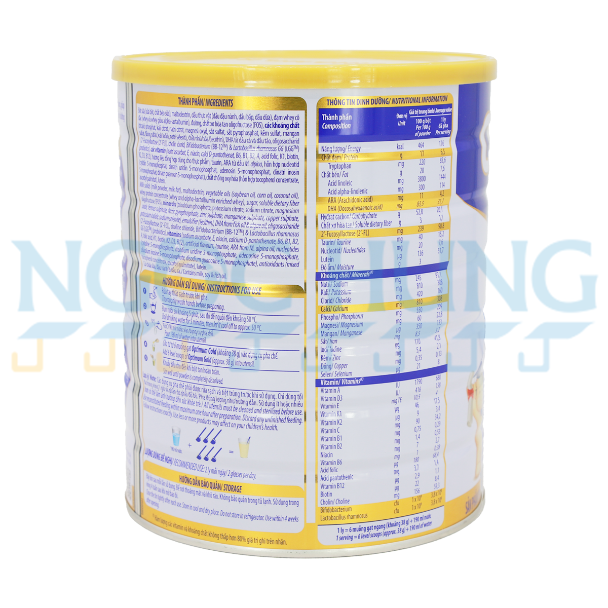 Sữa bột Optimum Gold Optimix 4 (cho bé 2-6 tuổi) - 1,45kg