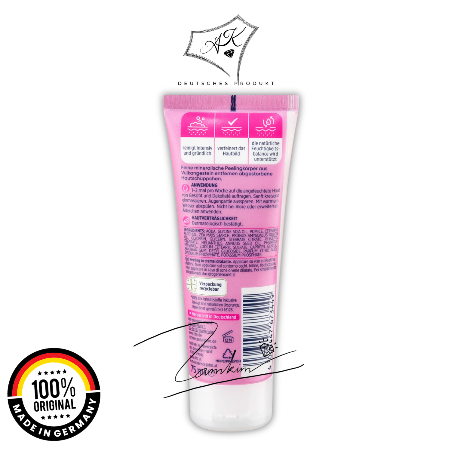 [ Hàng Đức ] Tẩy tế bào chết Balea nội địa Đức - 75ml