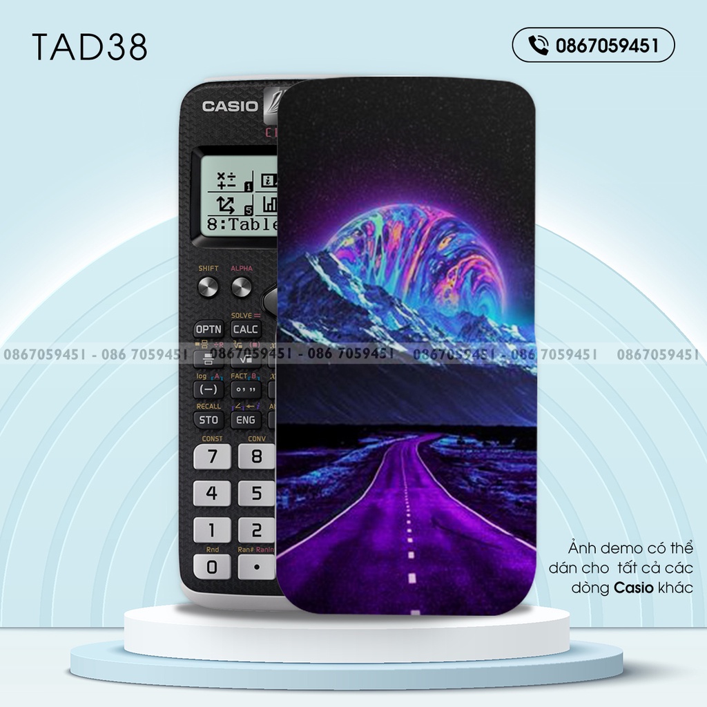 Skin dán máy tính CASIO In Hình Độc LạBộ 8 (Casio 570 / Casio 570-2nd/ Casio 580 /Vinacal..) tadb8
