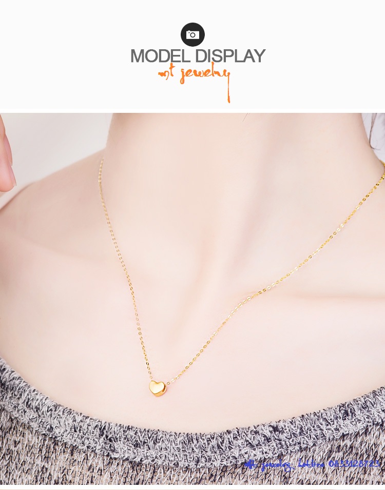 Charm mặt dây trái tim mini
