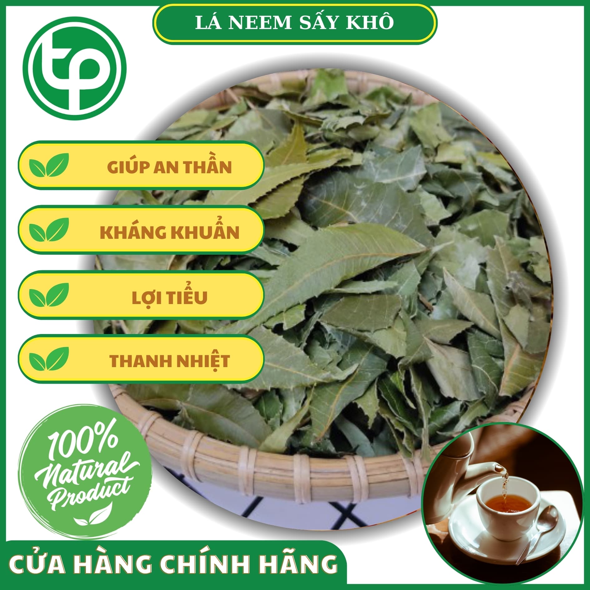 Lá neem Ấn Độ khô 1kg - Tấn Phát