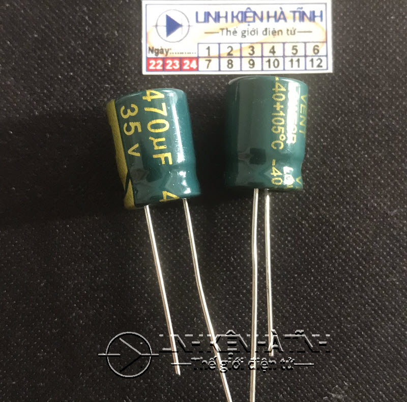 Túi 10 con tụ hóa 35v 470uf 35v kích thước 10x13mm
