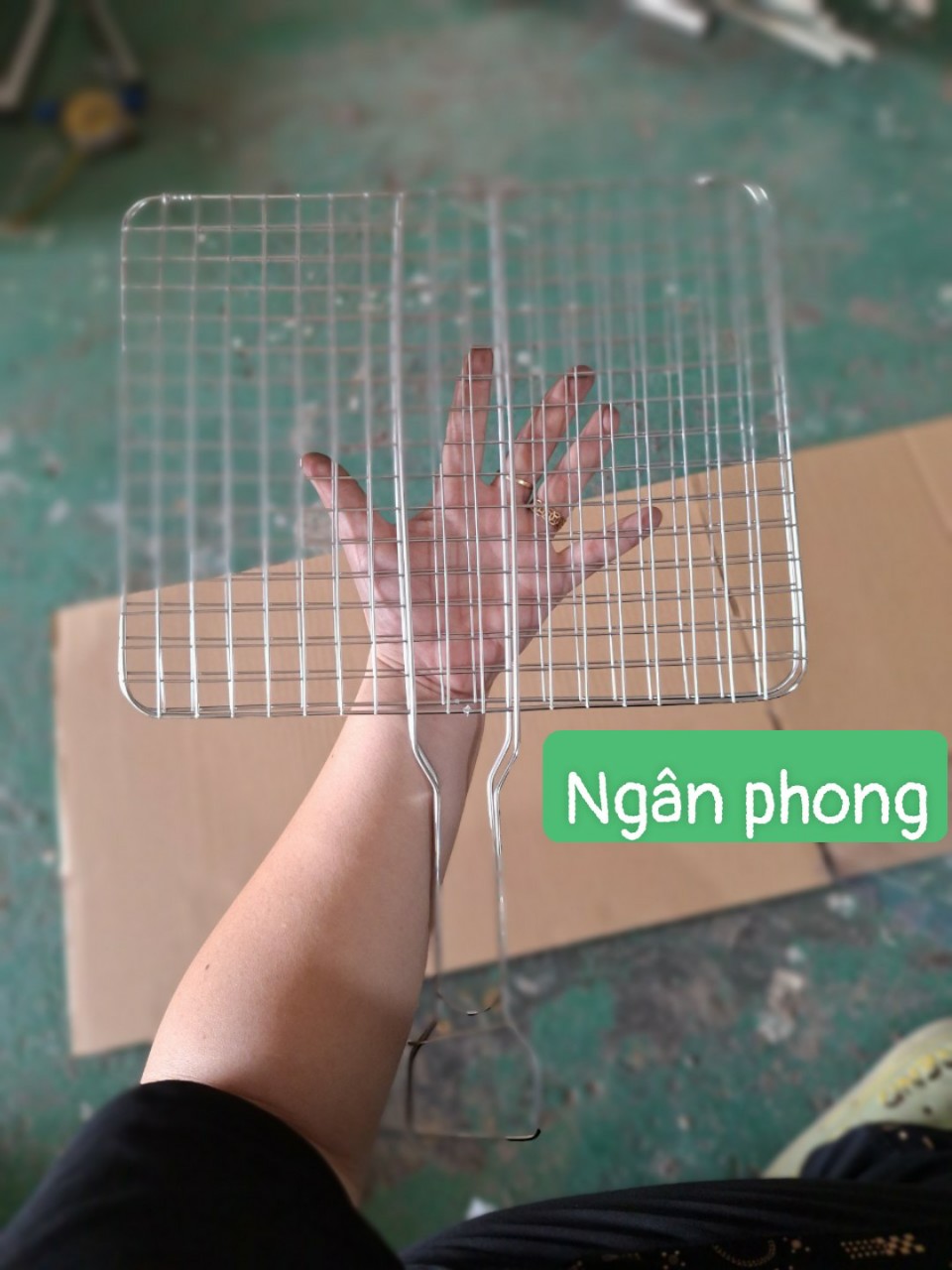 [HCM]VỈ NƯỚNG GẤP  INOX 201 KT 25X30