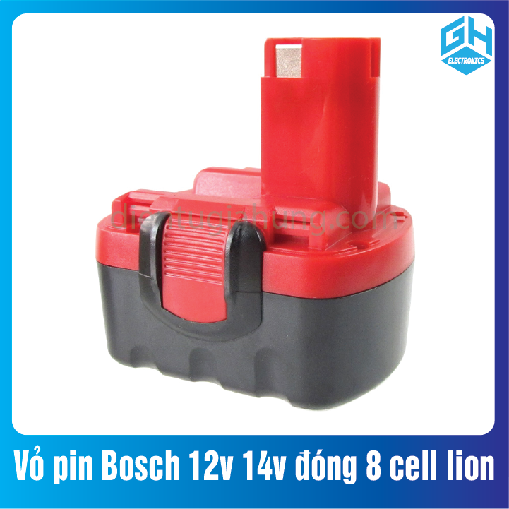 Vỏ pin Bosch 12v 14v đóng 8 cell lion