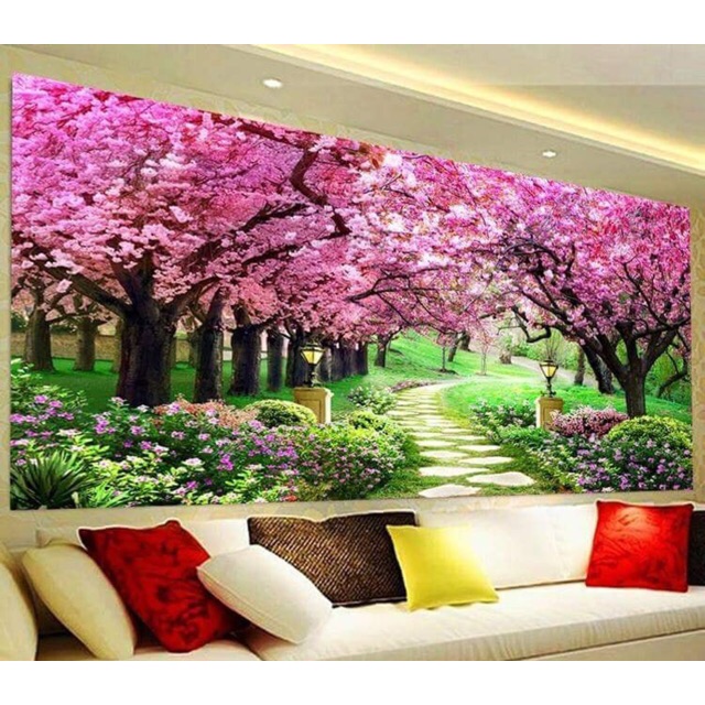Tranh thêu chữ thập con đường tình yêu lv3005 100x55cm