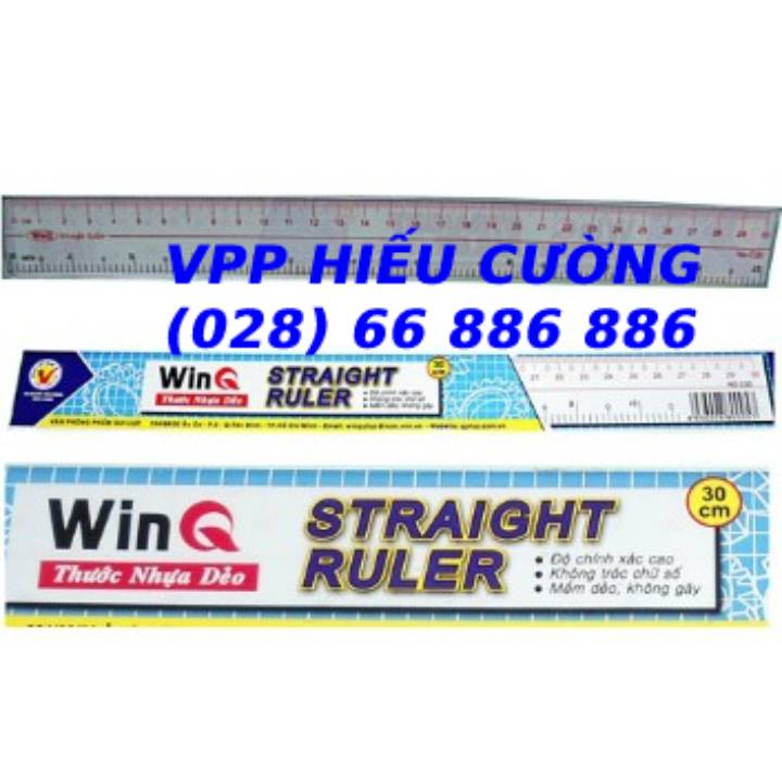 Thước kẻ 20cm, 30cm dẻo WinQ. Do VPP Hiếu Cường cung cấp