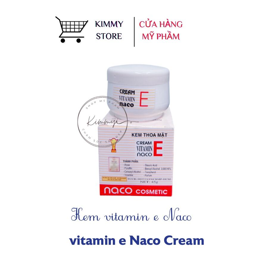 Lẻ 1 hộp kem vitamin E NACO màu trắng xịn