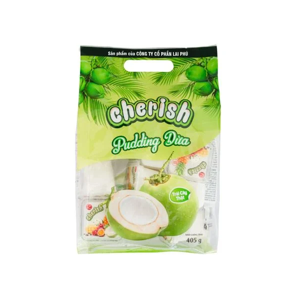 Thạch Rau Câu Cherish Pudding Vị Dừa Túi 405G