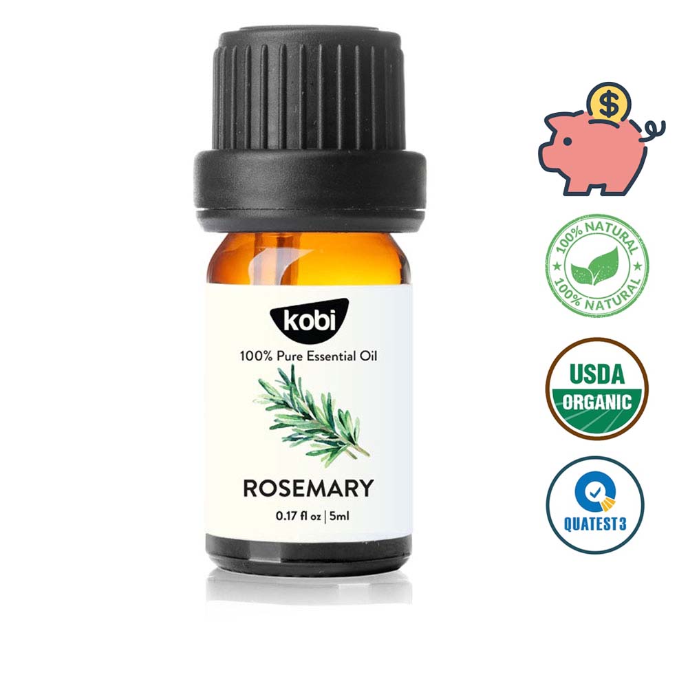 Tinh dầu Hương thảo Kobi Rosemary essential oil nguyên chất giúp tăng cường sức đề kháng, kháng khuẩn, cải thiện hệ hô hấp -5ml