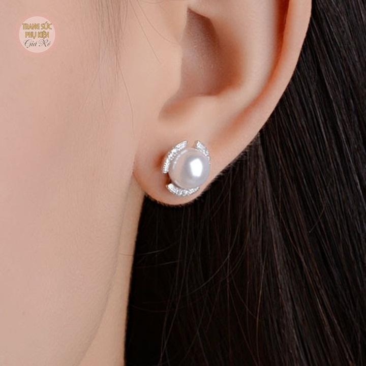 [HCM]Hoa tai nữ thời trang hạt châu mẫu mới HT204
