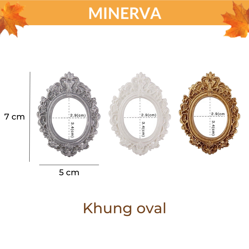 Khung ảnh nhựa mini phong cách retro trang trí số tay, thiệp DIY Minerva