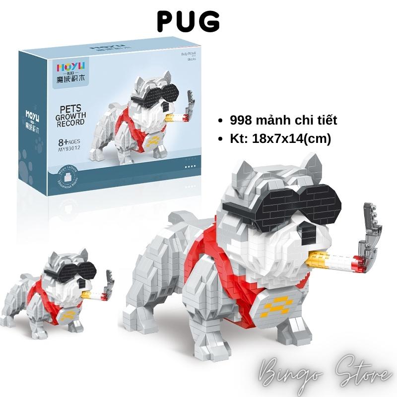 Mua Mô hình đôi chó PUG trang trí tiểu cảnh móc chìa khóa tại 1naichuoi9  store 01  Tiki