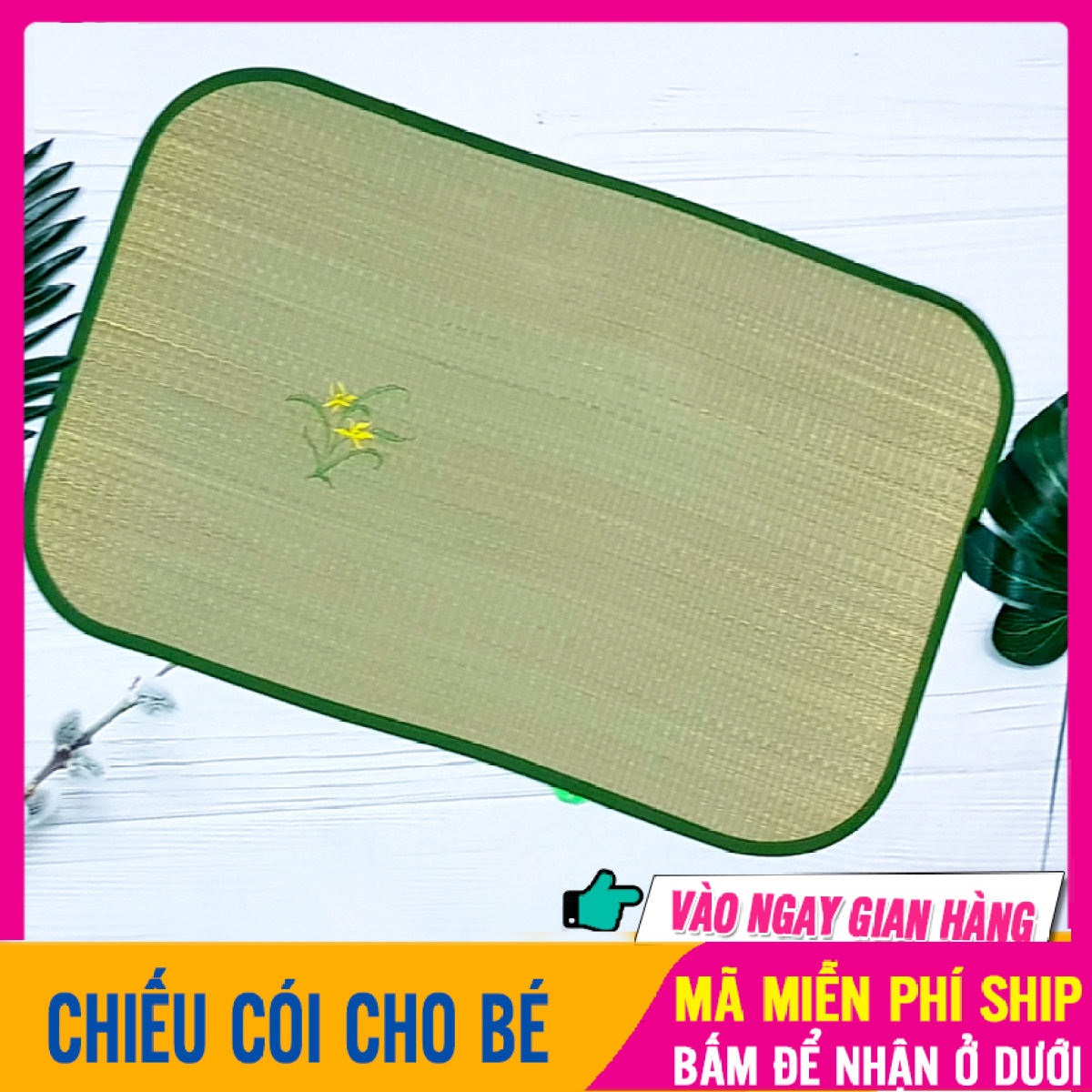 Chiếu Lụa điều Hòa Kèm Gối Cho Bé - Mixasale