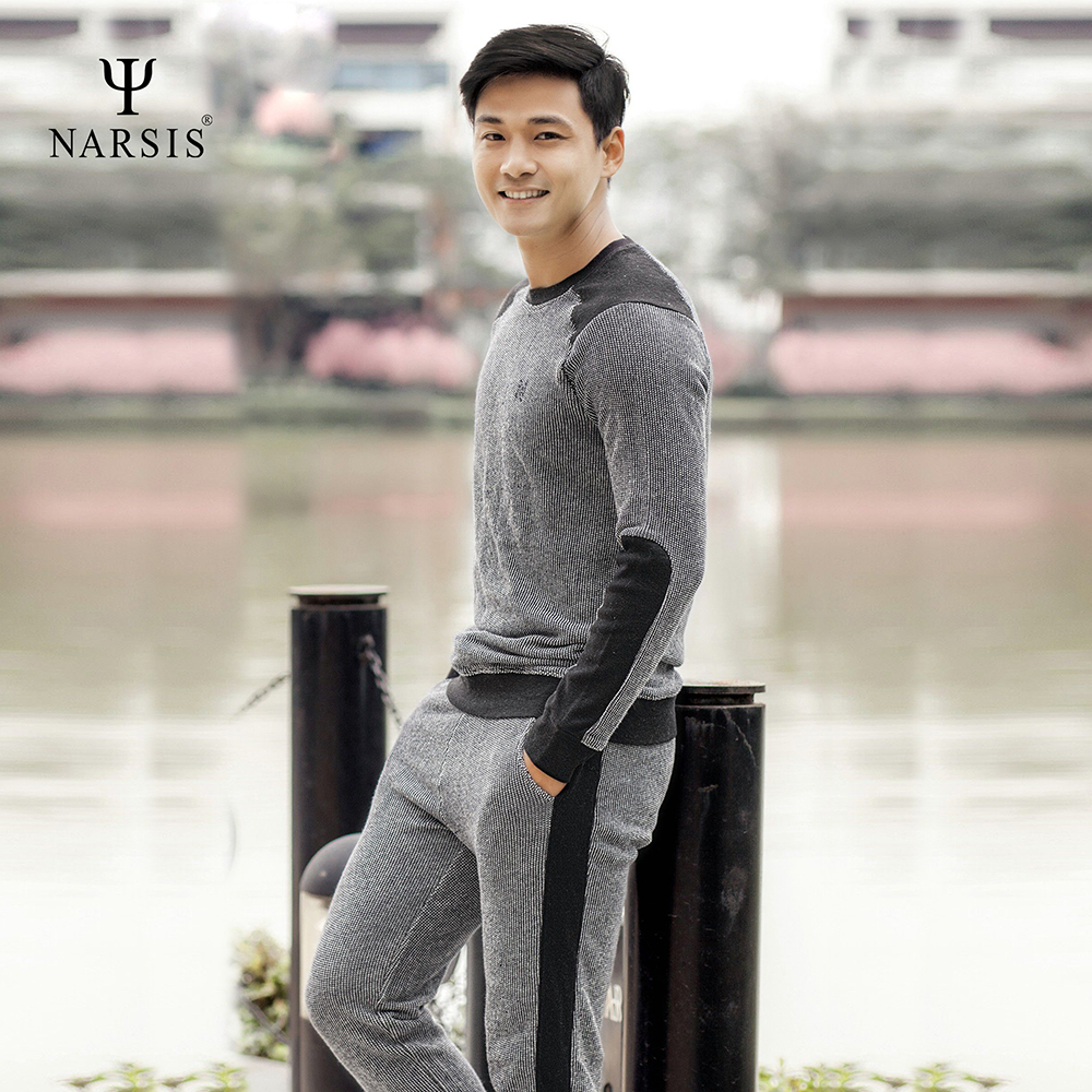 Bộ đồ nam thu đông Narsis E7024 màu ghi