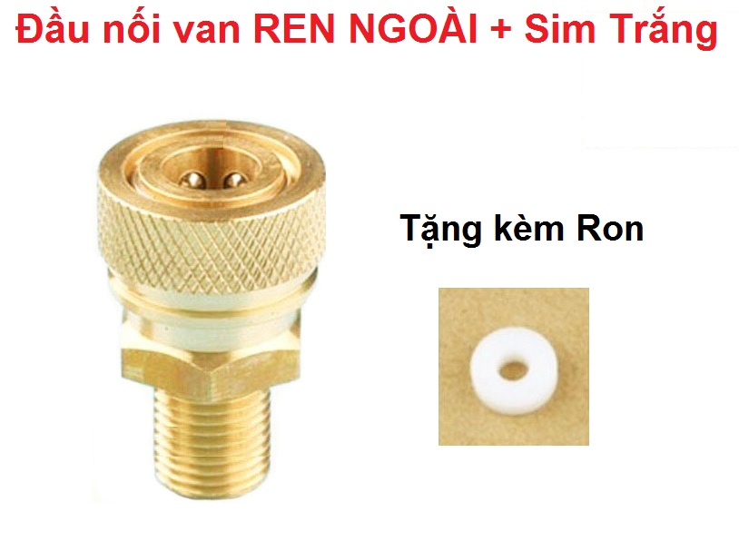 Đầu nối van, khớp nối van, kẹp đầu van, khóa chân van chặt - Chân 10, đầu vào Van chân 8 + Kèm theo doăng trắng cứng pkb ( Ren Ngoài) [mã KN2] - bơm áp suất, ti bơm, van bơm, vòi bơm, ron, giong, roan, doăng, gioăng, doang pkb
