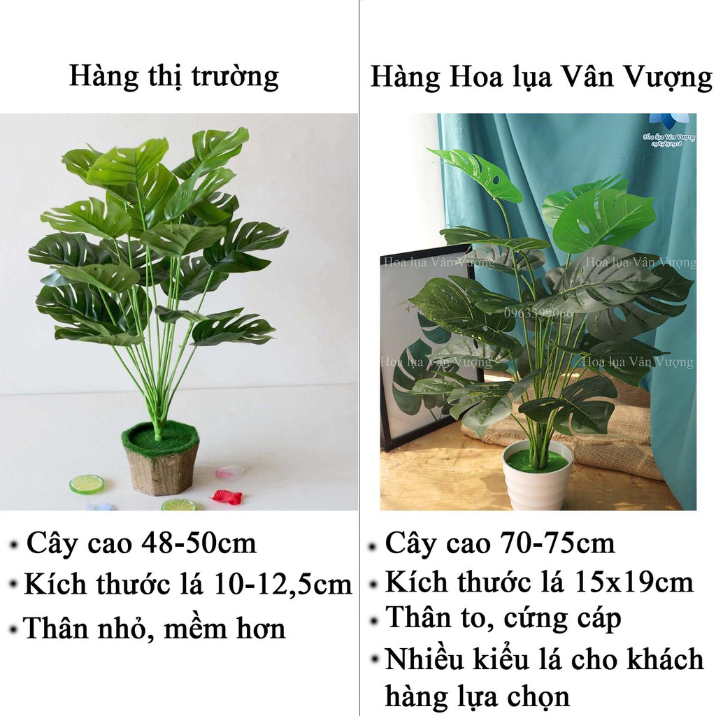 Cây Giả Cây 18 Lá Cỡ To 70Cm
