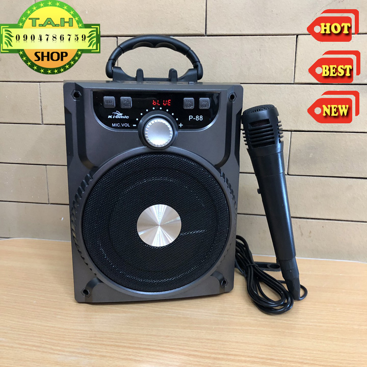 [HCM]Loa bluetooth hát karaoke mini kèm 1 micro có dây