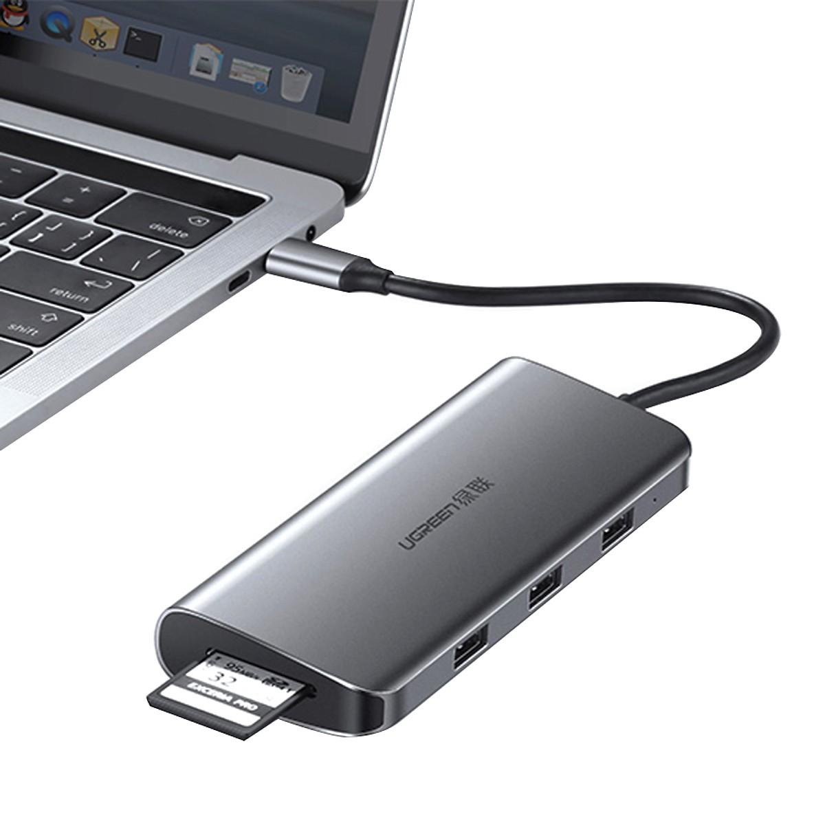 Hub USB Type C To HDMI, VGA, USB 3.0, Lan, SD, USB-C Ugreen 40873