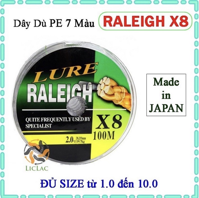 Dù câu cá PE Lure X8 - 7 màu mềm mịn cao cấp