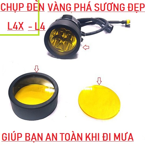 Chụp đèn vàng đèn l4x loại xịn lắp zin vào đèn siêu trong , chup den vang l4x , đồ kiểu xe máy , phụ kiện độ xe máy