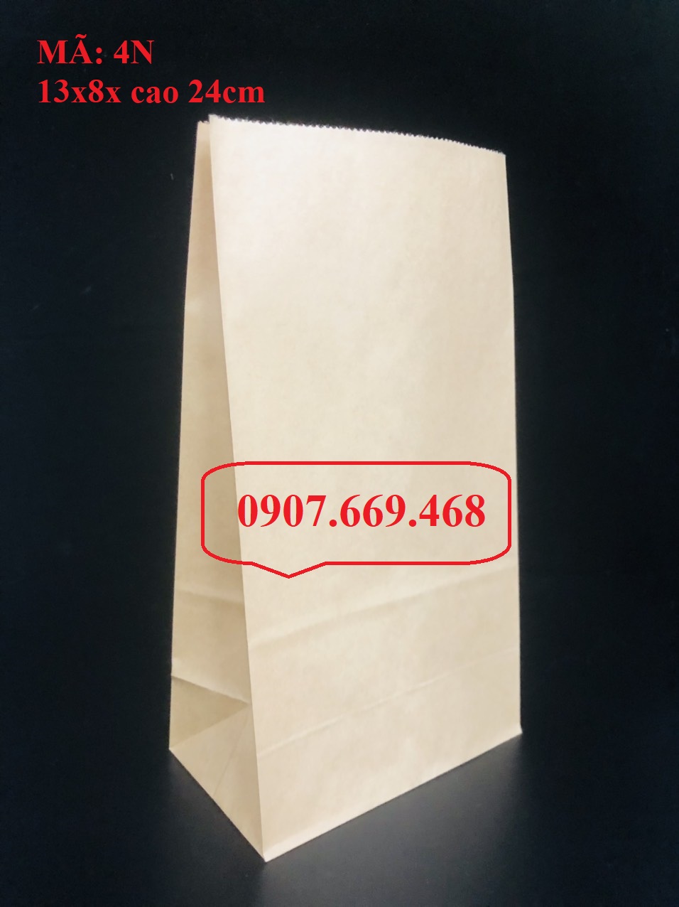 Túi giấy kraft nâu đựng thực phẩm take away