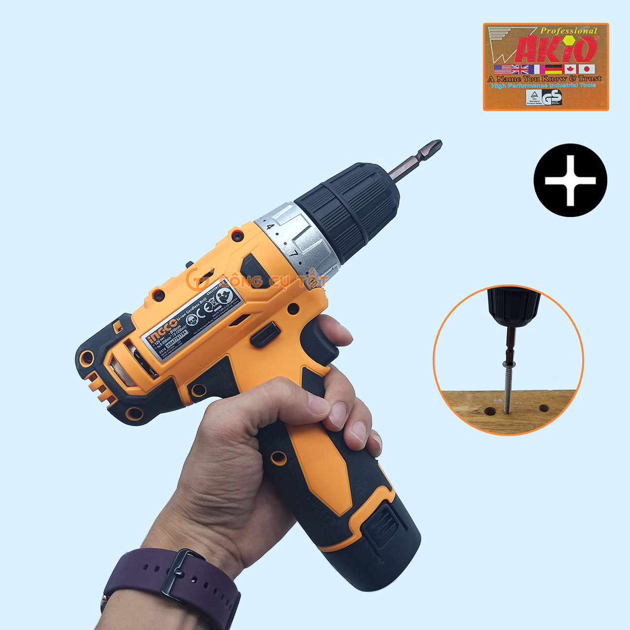 Mũi bắt vít 2 đầu PH3 Wakio dài 65mm