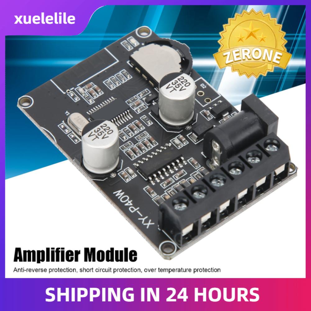 Bluetooth5.0 Power Amplifier Board Stereo High-Power Digital Megaphone Module 5-24V XY-P40W