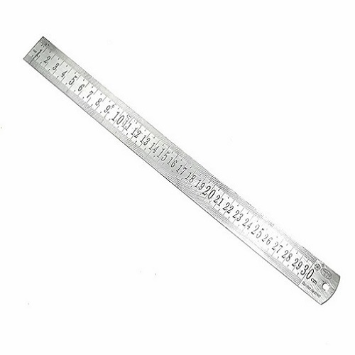 Thước lá thép hệ cm - hệ inch - lỗ ban dày 1mm dãy đo chính xác thông số tiện dụng có chiều dài 30cm/50cm cho bạn chọn