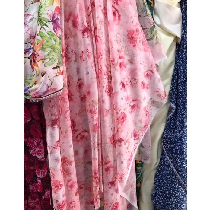 Váy đầm xòe họa tiết Hoa đầm thiết kế bằng chất vải voan tơ cổ V đính khuy  tay bồng V1894 - Adelashop [kèm ảnh thật] - Đầm dáng xòe | ThờiTrangNữ.vn