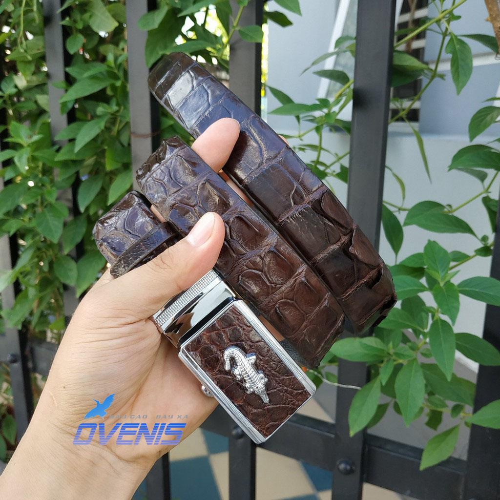 [FREE SHIP] Dây Nịt Da Cá Sấu Nam. [DÂY LIỀN NGUYÊN CON CÓ GÙ VÀ VÂY]