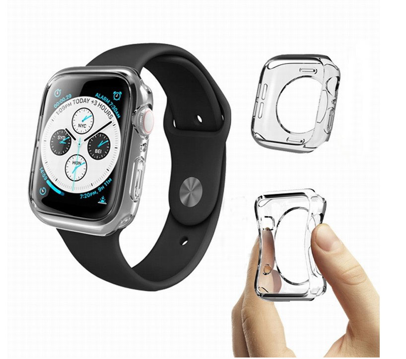 Ốp Dẻo Bảo Vệ Viền Cho Đồng Hồ Thông Minh  Apple Watch Series 1/2/3/4/5/SE/6/7 38mm 40mm 41mm 42mm 44mm 45mm Chống Trầy Xước Chống Vỡ Màn Hình