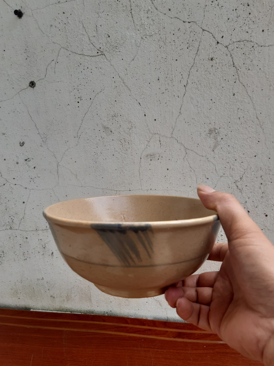 Tô sành phết xanh 18 cm (bán lẻ 5 cái ) hàng đá thô sơ