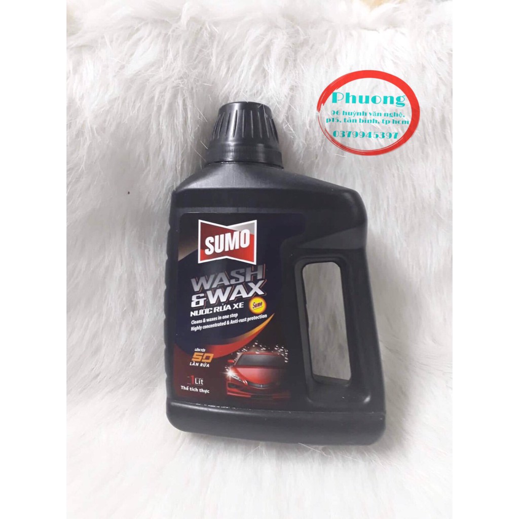[ HÀNG CÓ SẴN ] Nước rửa xe Sumo wash & wax 1 lít