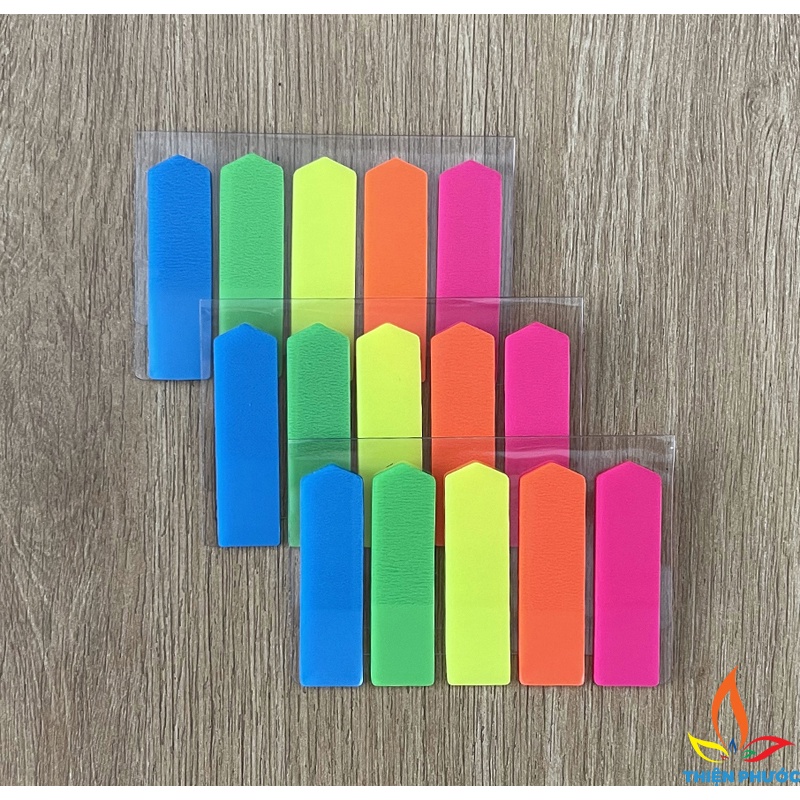 Giấy note ghi chú 5 màu nhựa pronoti phân trang mũi tên thiện phước