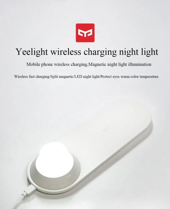Đèn ngủ Xiaomi Yeelight kèm sạc không dây nhanh , đèn ngủ thông minh, đèn cảm ứng,5V-2700K, YLYD08YI, SHS Vietnam