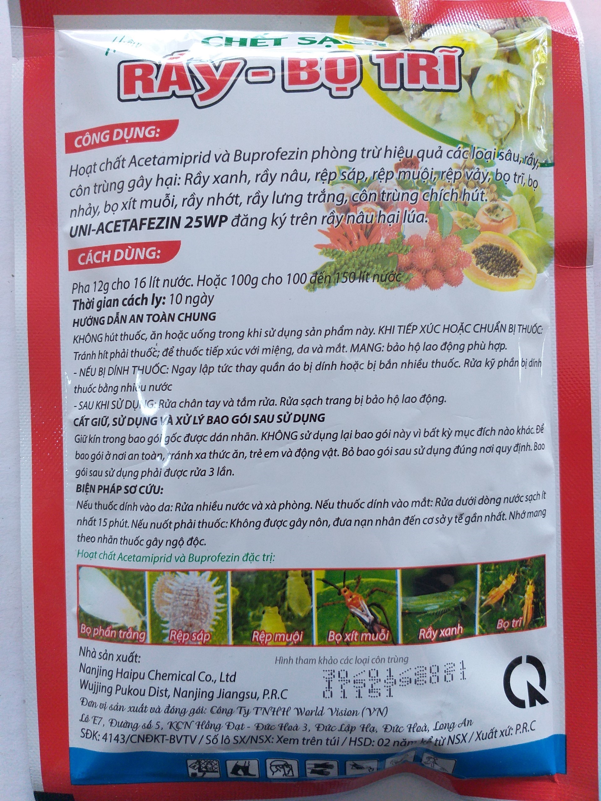 Thuốc trừ sâu rầy - Rầy Bọ trĩ - 100gr